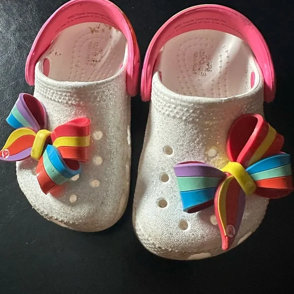 Crocs Kids' Jojo Siwa Glitter Rainbow Clog Toddler Size C5 - Picture 2 of 4